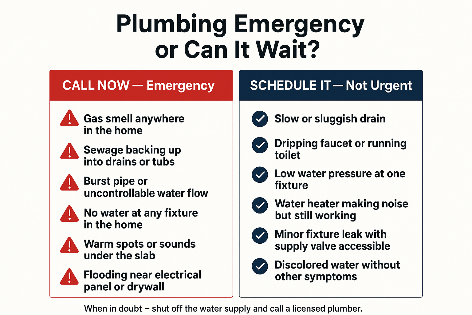 When Does a Plumbing Problem Become an Emergency?